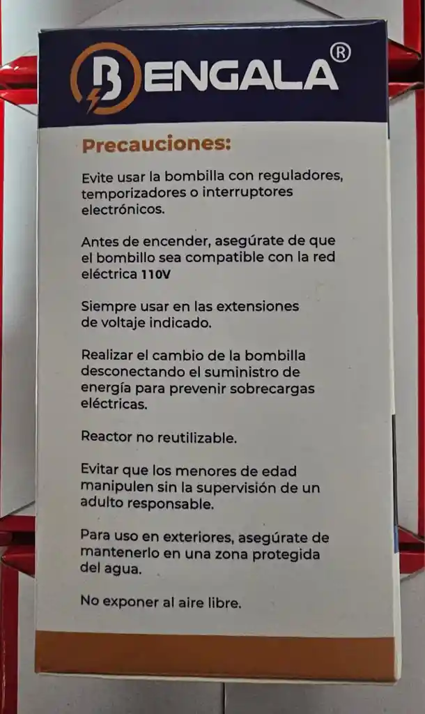 Bombillo Foco Led 15w Ahorrador De Energia A+ Voltaje 85-240v 50/60hz Lux 1200lm Cct6500k Bengala
