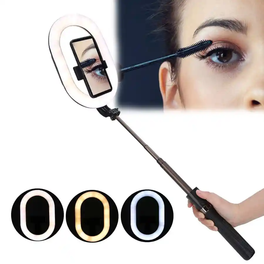 Aro De Luz Portatil Selfie Con Trípode Y Control Bluetooth - Iluminación Profesional Para Fotos Y Videos