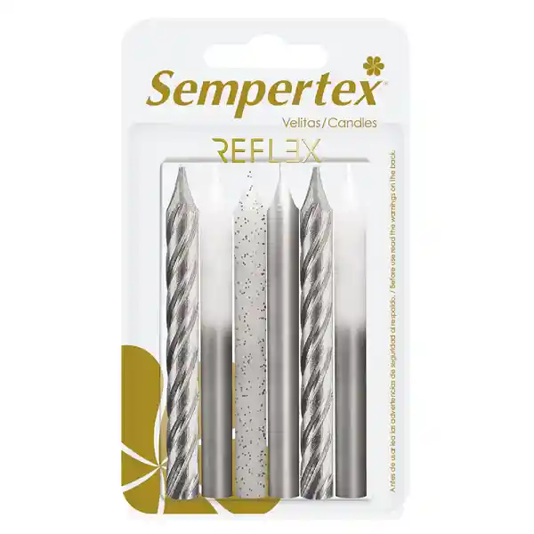 Velas Plateadas X 6 Sempertex