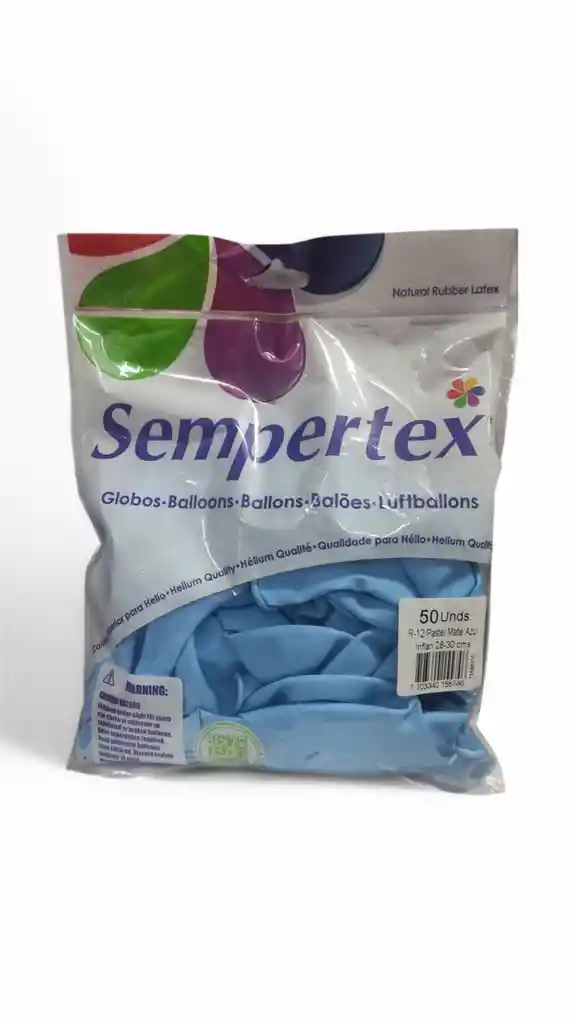 Globo Latex R12x50 Pastel Mate Azul
