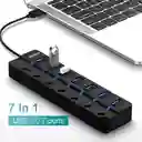 Adaptador Convertidor Multipuerto Usb 7 En 1 Hub Usb