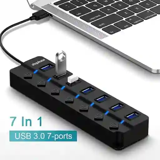 Adaptador Convertidor Multipuerto Usb 7 En 1 Hub Usb