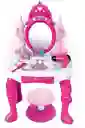 Tocador Princess Con Accesorios Color Rosa