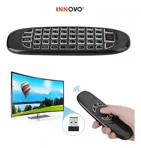 Control Remoto Para Smart Tv Teclado Inalámbrico Receptor Usb Air Mouse Innovo Tech