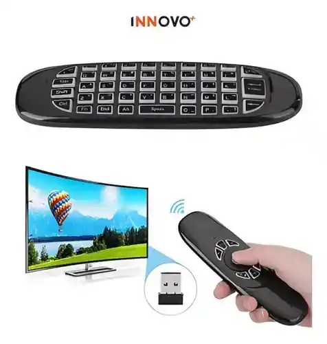 Control Remoto Para Smart Tv Teclado Inalámbrico Receptor Usb Air Mouse Innovo Tech