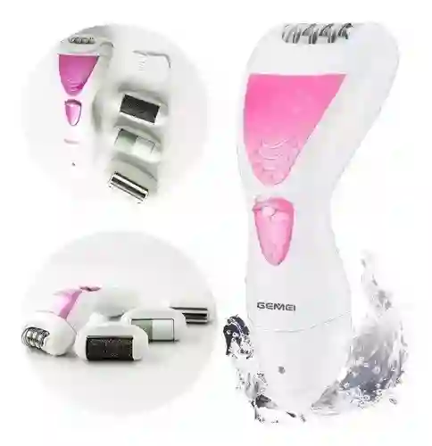 Depiladora Para Mujer Geemy 7006 Electrica 4 En 1 Recargable