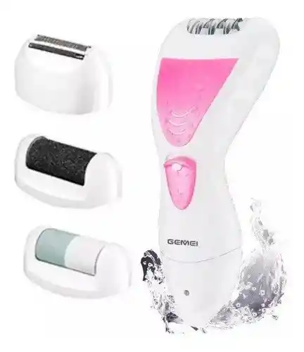 Depiladora Para Mujer Geemy 7006 Electrica 4 En 1 Recargable