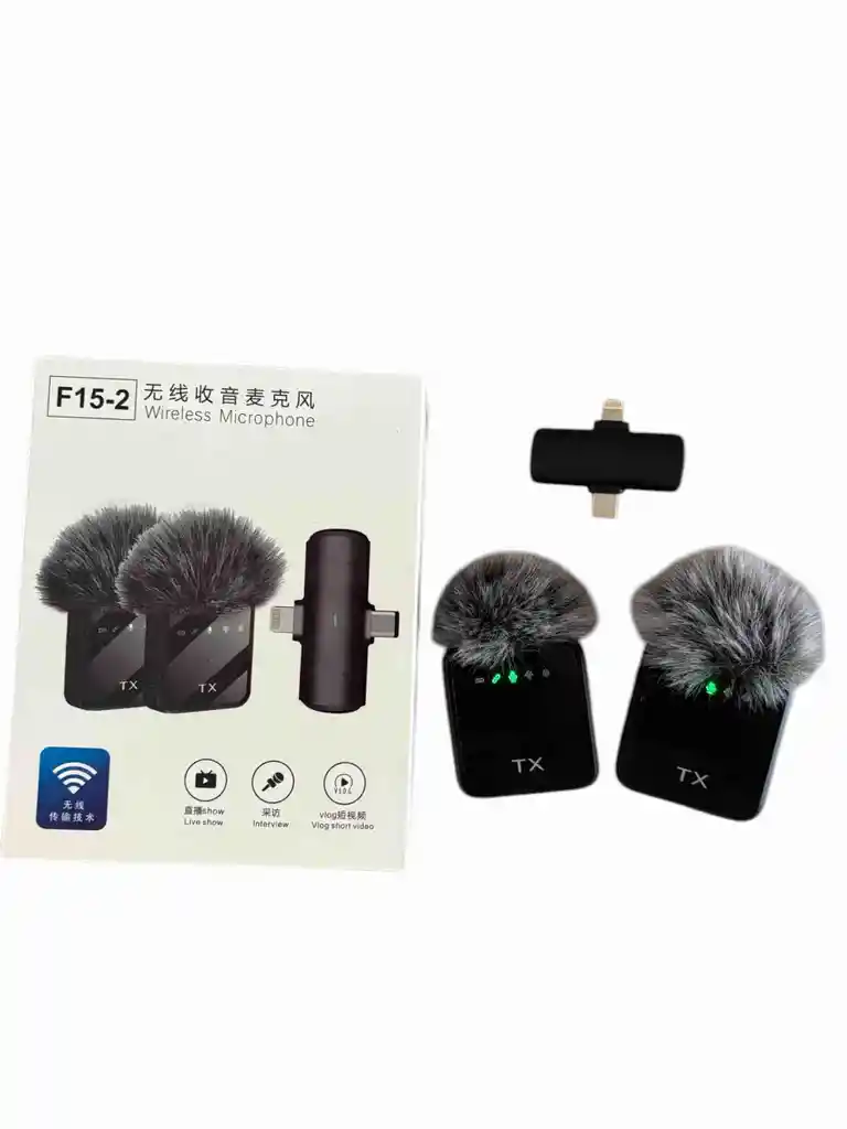 Microfonos Inalambricos De Solapa Para Iphone Y Android | 2 En 1