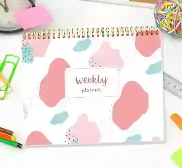 Planeador Semanal Grande Rosado Ref 1