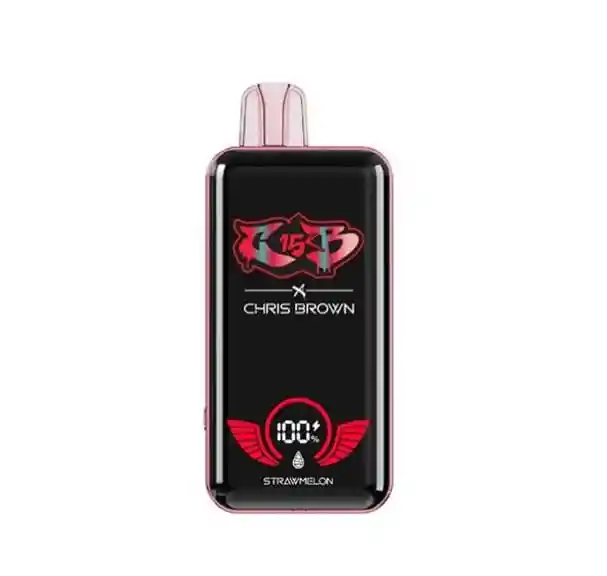 Vape Vaporizador Chris Brown 15.000 Puffs Sabor Fresas Con Crema
