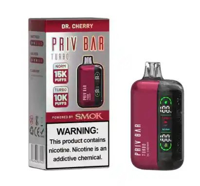 Vape Vaporizador Priv Bar Turbo 15.000 Sabor A Cereza