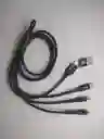 Cable Pulpo Doble Puerto C Y Usb A Tipo C, V8, Lightning 6 En 1 Carga Rapida