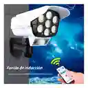 Lampara Luz Led Patio Jardin Control Remoto Reflector Solar Color Blanco Estilo Cámara Falsa