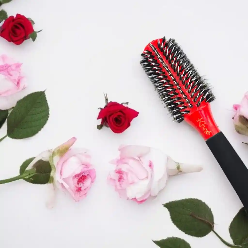 Cepillo De Cabello Profesional Redondo Cerdas En Nylon