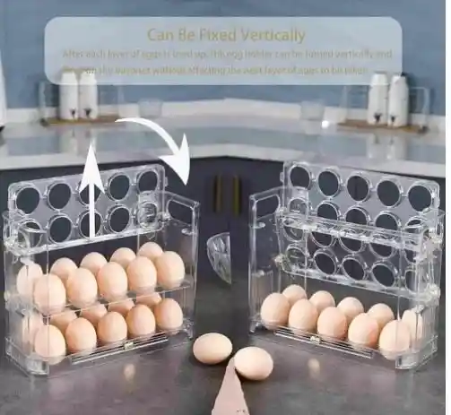 Organizador De Huevos 30 Espacios Con 3 Niveles