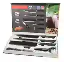 Set De Cuchillos + Pela Papas + Tijeras De Cocina 6 Piezas