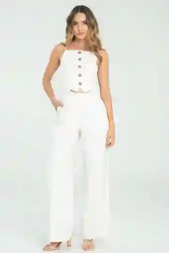 Enterizo Largo Kalena Color Blanco Crudo Talla M