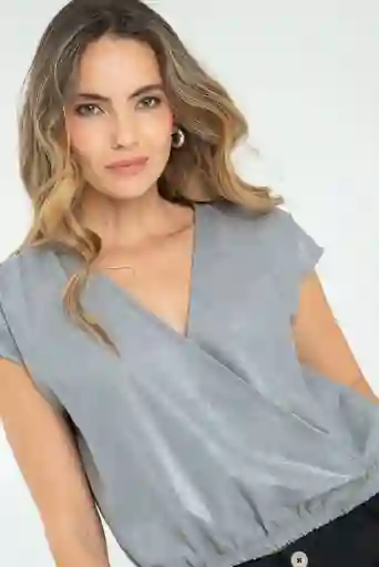 Blusa Silver Color Gris Oscuro Talla M