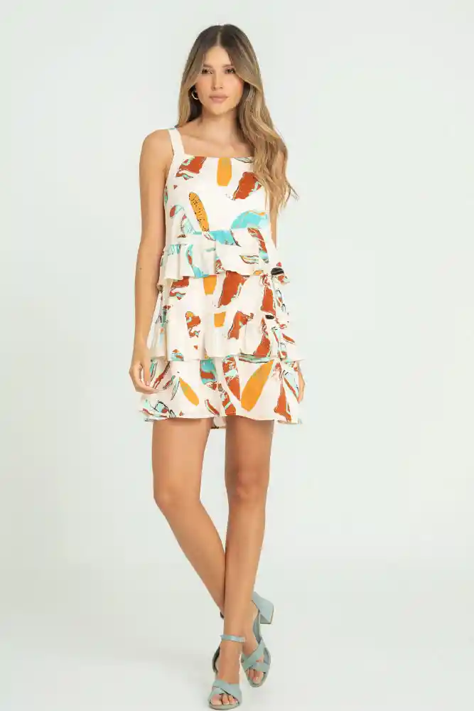 Vestido Coco Color Marfil Talla Xs