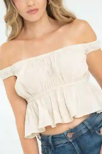 Blusa Clea Color Marfil Talla M