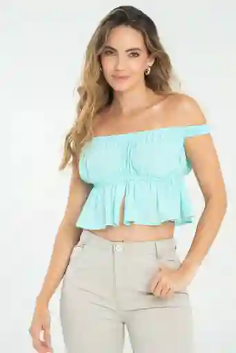 Blusa Clea Color Verde Aqua Talla S