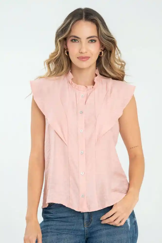 Blusa Shenses Color Rosado Palo De Rosa Talla Xs