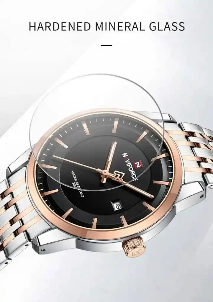 Reloj Naviforce Pareja Nf9228m Crono Love Acero + Estuche