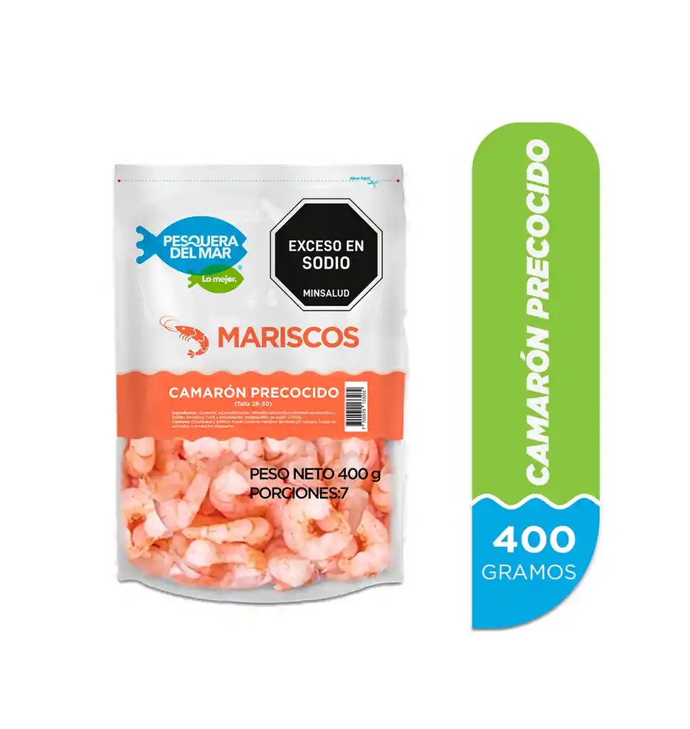 Camaron Precocido - De Cultivo 26-30 Bolsa X 400 G