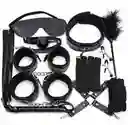 Kit Sadomasoquista 10 Piezas Bondage - Kit Sado Negro En Cuero