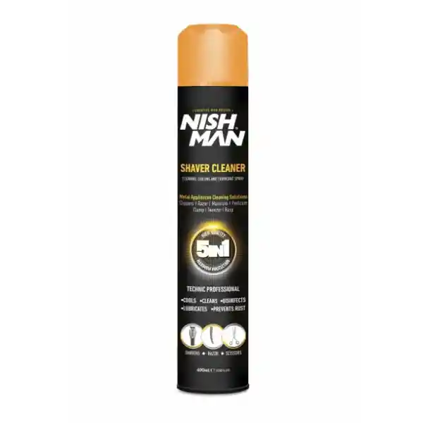 Spray Limpiador Para Afeitadora 5 En 1 Nish Man X 400ml
