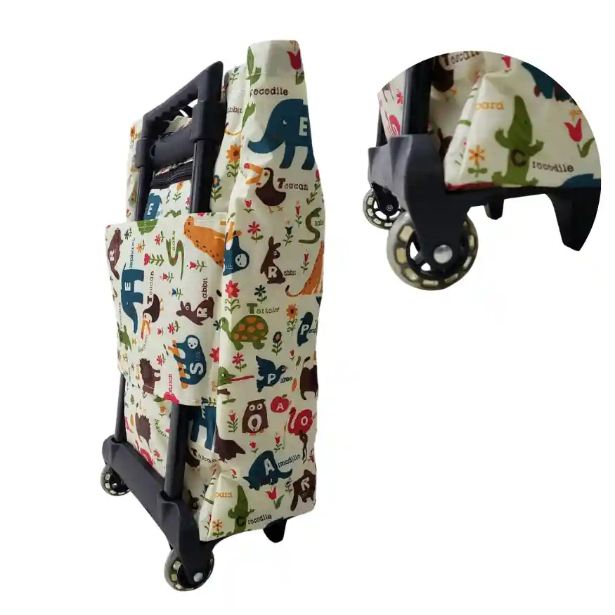 Carrito De Compras Mercado Plegable De Ruedas Impermeable