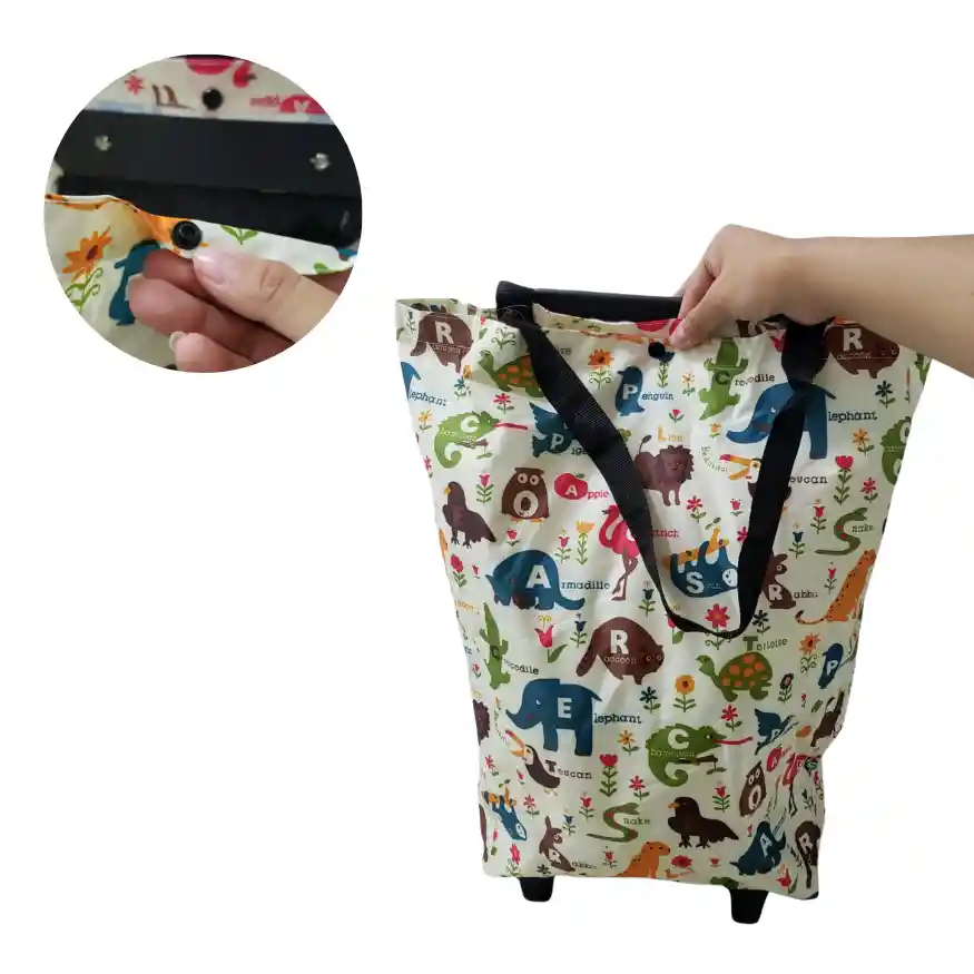 Carrito De Compras Mercado Plegable De Ruedas Impermeable
