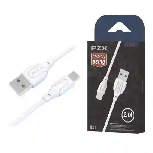 Cable De Carga Y Datos 1 Metro Tipo C Siliconado V112s Pzx