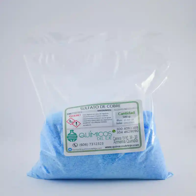 Sulfato De Cobre X 500 Grs