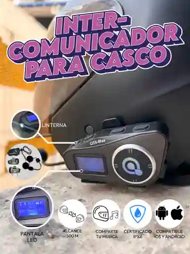 Intercomunicador Para Casco De Moto
