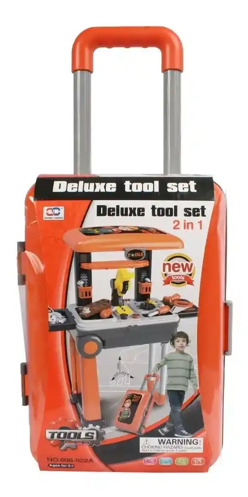 Maleta Herramientas Portable Deluxe Tool 2en1 Niños
