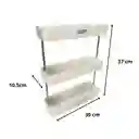 Organizador Estante Rectangular De 3 Niveles Mediano Multiuso
