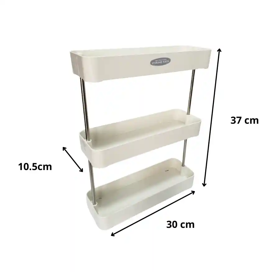 Organizador Estante Rectangular De 3 Niveles Mediano Multiuso