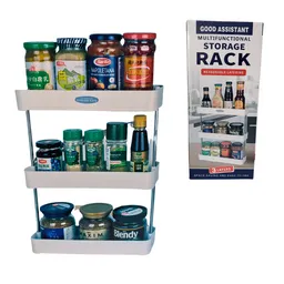 Organizador Estante Rectangular De 3 Niveles Mediano Multiuso
