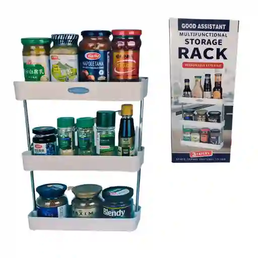 Organizador Estante Rectangular De 3 Niveles Mediano Multiuso