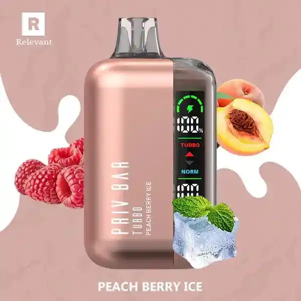 Priv Bar Vape Turbo 15k Puffs (peach Berry Ice)