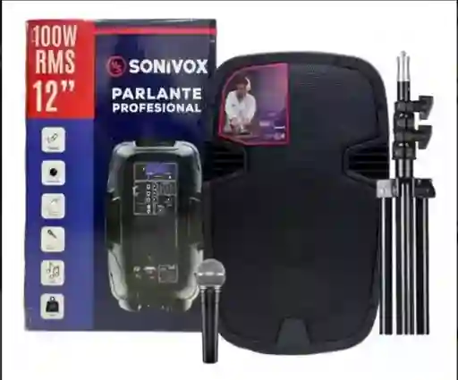 Cabina De Sonido Activa Sonivox Vs-ac712nb 100 Watts 12"
