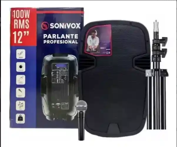 Cabina De Sonido Activa Sonivox Vs-ac712nb 100 Watts 12"