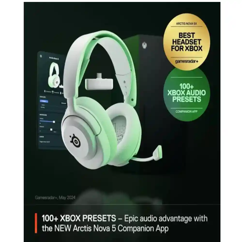 Audífonos Diadema Inalambrica 2.4 Bt 5.3 Steelseries Nova 5x