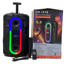 Parlante Ch-1218 Portable Micrófono Rgb