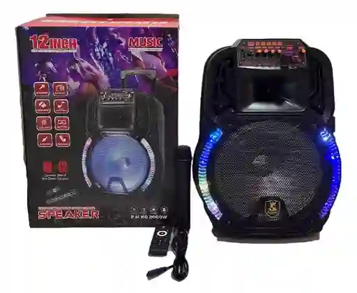 Cabina De Sonido Bt Ao-128 Dj Altavoces Portátil 12 Pulgadas