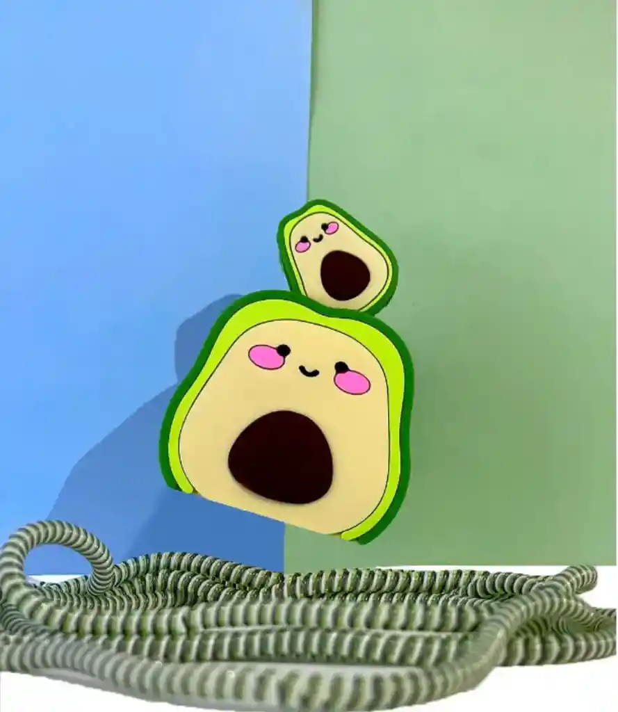 Estuche Protector Para Cargador - Diseño De Aguacate Feliz