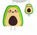 Estuche Protector Para Cargador - Diseño De Aguacate Feliz