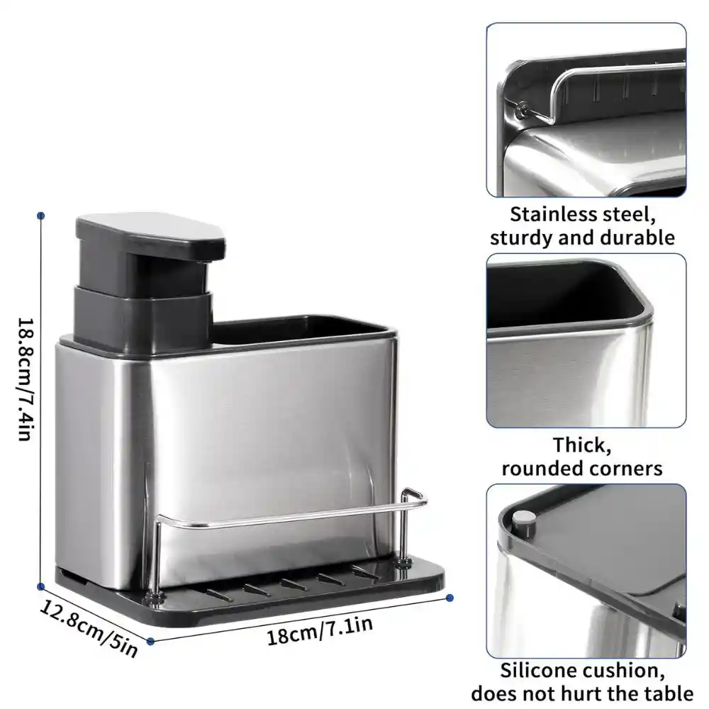 Dispensador De Jabon Liquido Escurridor De Cubiertos Multifuncional