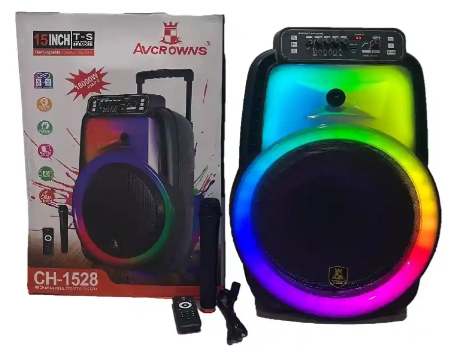 Cabina De Sonido Altavoz Portátil Luz Con Microfono Ch-1528
